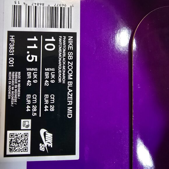 Nike SB Zoom Blazer Phantom Electric HF3831-001 Men's Size 10 NEW SKATE SHOE - Picture 9 of 16